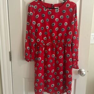 JCREW Floral Long Sleeve Dress